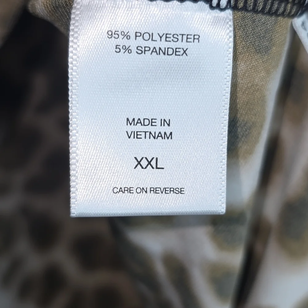 7th Avenue Design Studio New York Company Leopard Print Square Neckline  Top XXL - Picture 5 of 6